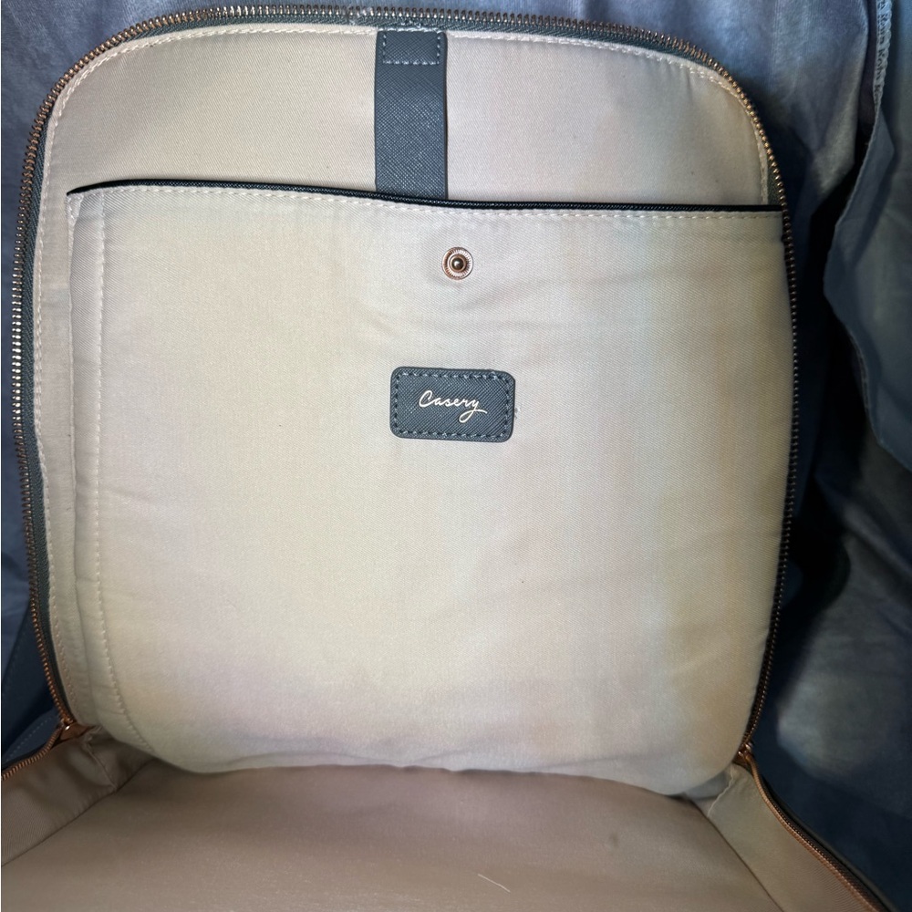Casey Leather Gray Backpack - Picture 7 of 10
